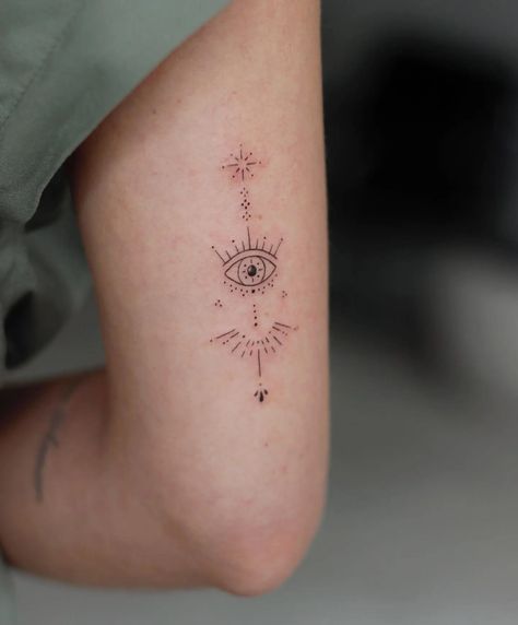 Eye Tattoo On Arm, Eye Tattoo Meaning, Third Eye Tattoos, Protection Tattoo, Evil Eye Tattoo, Design Tattoos, Tattoo Templates, Skeleton Hand Tattoo, Ornamental Tattoo