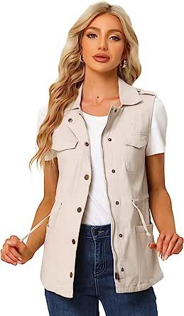 Womens Tailored Suit, Cargo Vest, Linen Casual, Casual Vest, Sleeveless Jacket, Sleeveless Vest, Womens Clothing Sizes, Womens Vest, Casual Style