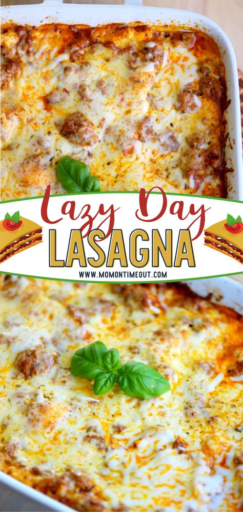 Dinner To Make Together, Variations Of Lasagna, Dinners To Last A Few Days, Easy Cheap Lasagna Recipe, Quick Lasagna Recipe Easy Dinners, Easy Lasagna Casserole Recipes, Quick And Easy Italian Dinner Recipes, Make Night Before Dinner, Lasagna For 2 Easy