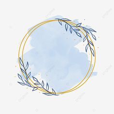 Blue Frame Png, Logo Background Png, Watercolor Simple, Watercolor Frame, Arte Doodle, Floral Logo Design, Idee Cricut, Illustration Wedding, Flower Graphic Design