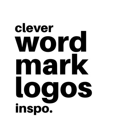 Wordmark logos are logos created based only in typography. 🖊️

However, creative designers turn those typefaces into customized versions, 
the result: cool designs with the “obvious” detail included on the design. 😎 Wordmark Logos, Word Mark Logo, You Deserve, Creative Design, Cool Designs, Typography, Branding, Turn Ons, ? Logo