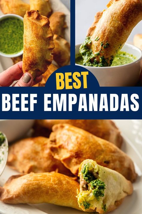 Empanada Recipes Beef, Shredded Beef Empanadas Recipe, Beef Empanadas Recipe Mexican, February Dinners, Air Fryer Empanadas, Homemade Empanada Dough, Air Fryer Beef, Awesome Sandwiches, Easy Empanadas Recipe