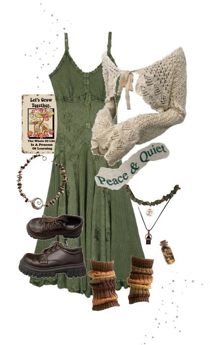 Fairycore Outfit, Mode Hippie, Cottagecore Outfits, Earthy Outfits, Estilo Hippie, Diy Vetement, Hippie Style Clothing, Swaggy Outfits, Mode Inspo