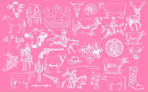 Pink Western Background, Country Computer Wallpaper, Western Desktop Wallpaper, Pink Country Aesthetic, Pink Western Wallpaper, Pink Western Aesthetic, Western Aesthetic Wallpaper, Ipad Layout, Western Wallpaper