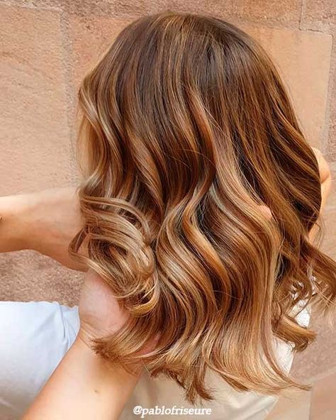 Balayage, Rich Honey Brown Hair, Golden Brown Hair Short, Golden Highlights Brown Hair, Light Golden Brown Hair, Golden Brown Hair, Honey Hair Color, Honey Brown Hair, Cute Hair Colors