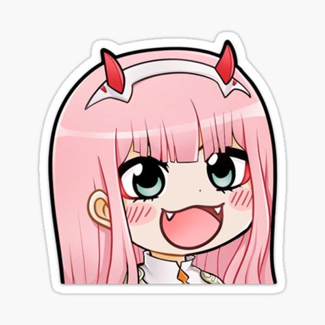 :) • Millions of unique designs by independent artists. Find your thing. Chibi Zero Two, Zero Two, Anime Stickers, For Sale, Anime