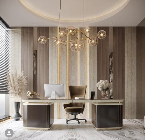 Private Office Interior, Boss Office Interior Design, Luxury Office Design, Executive Office Design Interior, Office Interior Design Luxury, Office Reception Table Design, Modern Office Design Inspiration, Office Cabin Design, Executive Office Design