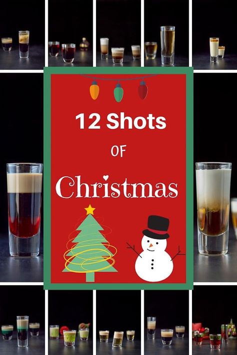 Looking for a shot or two to serve during your holiday festivities? Look no further! Here is a festive, tasty assortment of party shots to warm and cheer your guests. #holiday #partyshots #dishesdelish Christmas Shots Alcohol, Holiday Shot Recipes, Holiday Drinks Alcohol Christmas, Christmas Vodka, Holiday Drinks Alcohol, Christmas Drinks Alcohol Recipes, Christmas Drinks Alcohol, Christmas Shots, Christmas Cocktail Party