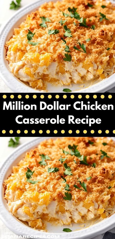 Looking for a delicious meal that the whole family will love? This Million Dollar Chicken Casserole Recipe combines rich flavors and creamy textures, making it one of the best casserole recipes for dinner. Million Dollar Chicken Casserole, Chicken Cream Cheese, Million Dollar Chicken, Delicious Family Dinners, Yummy Casserole Recipes, Chicken Casserole Recipe, Chicken Casserole Easy, Ground Beef Casserole, Yummy Casseroles