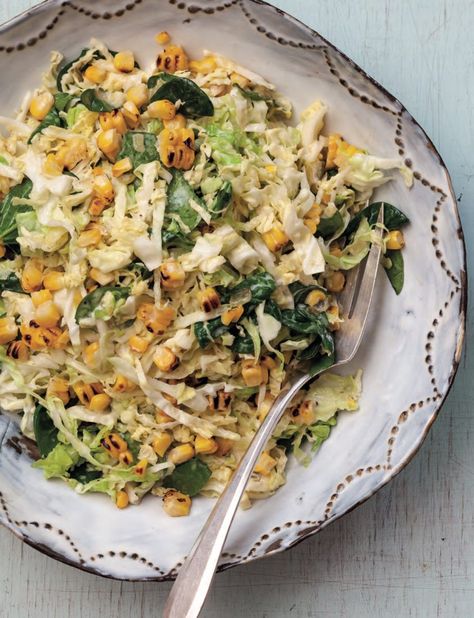 Carolina Cabbage Slaw with Roasted Sweet Corn – Garden & Gun Corn Garden, Corn Slaw, Roasted Sweet Corn, Shucking Corn, Favorite Pie Recipes, Roasted Cabbage, Cole Slaw, Slaw Recipes, Cabbage Slaw