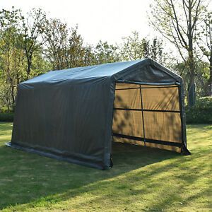 tent storage carport portable garage canopy shelter steel shed outdoor 10x15 duty heavy sheds garden ft logic patio tents 15ft Garden Structures, Bulk Storage, Steel Carports, Carport Canopy, Portable Garage, Jet Skis, Bbq Grills, Storage Shed, Lawn And Garden