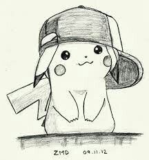 Pencil Drawings Tumblr, Easy Pencil Drawings, Pikachu Drawing, Arte Doodle, Pencil Drawings Easy, Pokemon Pikachu, Pokemon Drawings, Mail Art, Disney Drawings