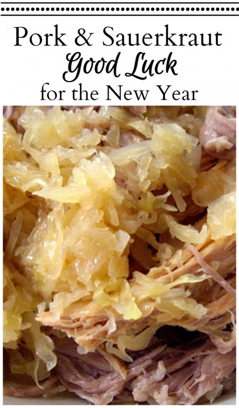 New Year Pork And Sauerkraut Crock Pot, New Years Pork And Sauerkraut Crock Pot, Crockpot Pork Sauerkraut, Pork Roast And Sauerkraut Crock Pot Recipes, Pork Kielbasa And Sauerkraut, New Years Day Sour Kraut, Saurkraut Recipes Crockpot Pork Roast, Polish Pork And Sauerkraut, German Pork And Sauerkraut