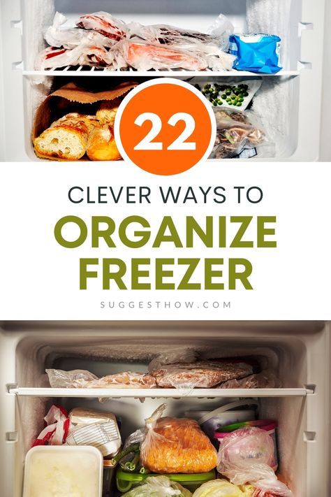 22 clever ways to organize the freezer. A cluttered freezer is a filthy freezer, and you must take care of it like any other machine in your home. I've tried many combinations to keep my freezer organized. Here I'm sharing some of those ideas with you. #organize #homehacks #DIY #home Organisation, How To Organize An Upright Freezer, Organize Freezer Top, Organizing Upright Freezer Storage Ideas, Organizing Top Freezer, Organizing Stand Up Freezer, Organize Small Freezer, Organize Upright Freezer, Standing Freezer Organization