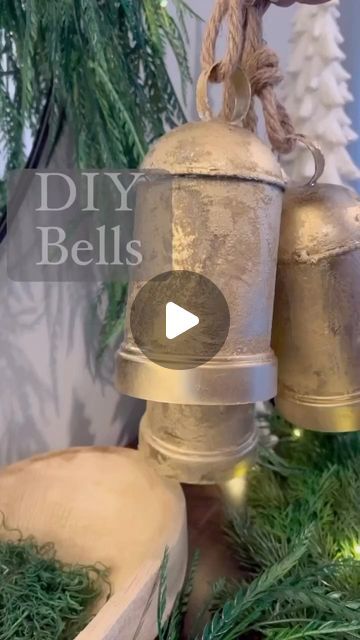 Kim | DIY | Home Decor & Inspire Decor | ✨DIY Vintage Bells✨ Yes, I’m ready for Christmas! I created these popular Christmas Bells from mainly items from the Dollar Tree! I’m so... | Instagram Diy Bells Crafts Ideas, Diy Christmas Bells, Silver Bells Christmas, Fall Pumpkin Crafts, Bell Decorations, Im So Happy, Christmas Mantel Decorations, Black Spray Paint, Gold Spray Paint