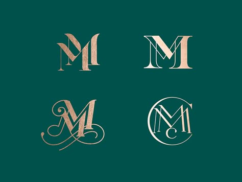 Option Monogram type custom branding typography symbol monogram mark logotype logo m letter M Letter Design, Mm Logo, Learning Logo, M And M, Idee Cricut, Text Logo Design, Logos Inspiration, Health Logo, Initials Logo