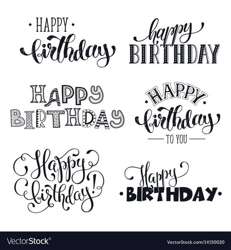 Birthday lettering Happy Birthday �手書き, Written Happy Birthday, Happy Birthday Hand Lettering, Calligraphy Templates, Credit Card Images, Happy Birthday Calligraphy, Hand Card, Happy Birthday Writing, Happy Birthday Font