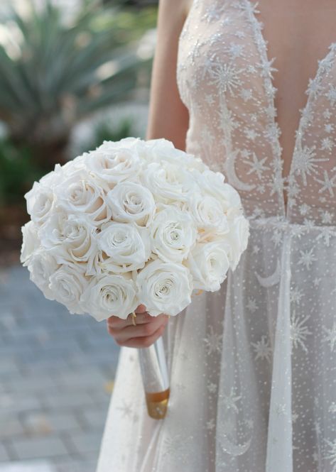 Ivory wedding bouquet for the A|P Bride Elegant Bridal Bouquet Romantic, Unique White Wedding Bouquet, Bridal White Rose Bouquet, Bride Bouquets White Elegant Roses, White Rose Wedding Boquet, Wedding Bouquet With Pearls, Bridal Bouquet Pearls, White Rose And Orchid Bridal Bouquet, Bridal Bouquet White Roses