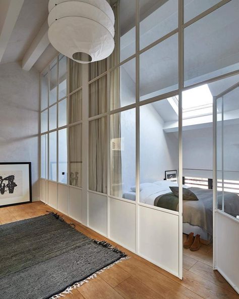 Interior Glass Partition, Interior Window, Tiny Apartments, 아파트 인테리어, Tiny Apartment, Studio Interior, Interior Architect, Makati, 가을 패션