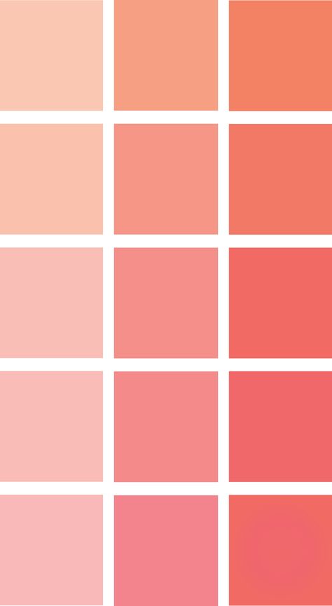 Pastel Pink Shades Colour Palettes, Pink Shades Palette, Peach Pallet Color, Shades Of Peach Colour Palettes, Pink Colour Pallet, Peach Pallet, Peach Paint Colors, Coral Color Palette, Peach Color Palette