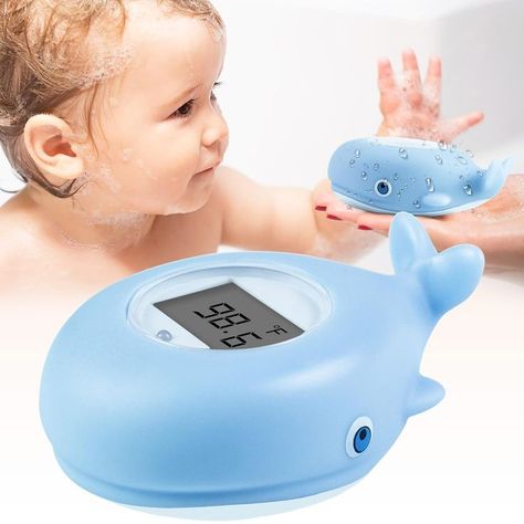 Baby Bath Thermometer, Whale Bath Thermometer Baby Safety, BPA-Free Bath Tub Thermometer, Temp Warning Water Thermometer & Room Thermometer, Bath Thermometer for Pregnancy, Infants, Newborn Infants, Baby Bath Thermometer, Bath Thermometer, Room Thermometer, Bath Tub, Baby Safety, Baby Bath, Bpa Free, Newborn Baby