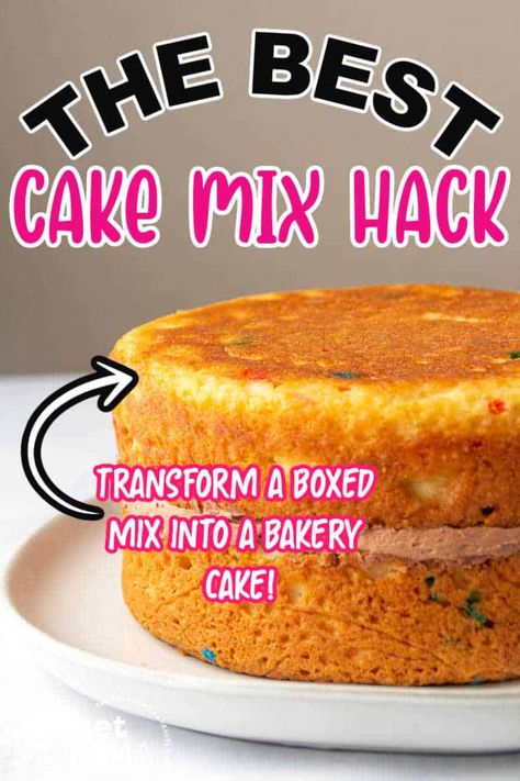 Cake Mix Taste Like Bakery, Doctored Cake Mix Recipes, Cake Mix Hacks, Strawberry Fudge, Cake Mix Doctor, Bakery Style Cake, Best Cake Mix, Box Cake Recipes, Doctor Cake