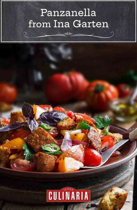 Ina Garten, Bread Salad Recipe, Salad Panzanella, Panzanella Salad Recipe, Lemon Roasted Chicken, Barefoot Contessa Recipes, Bolognese Sauce Recipe, Recipes Vegetables, Dijon Vinaigrette