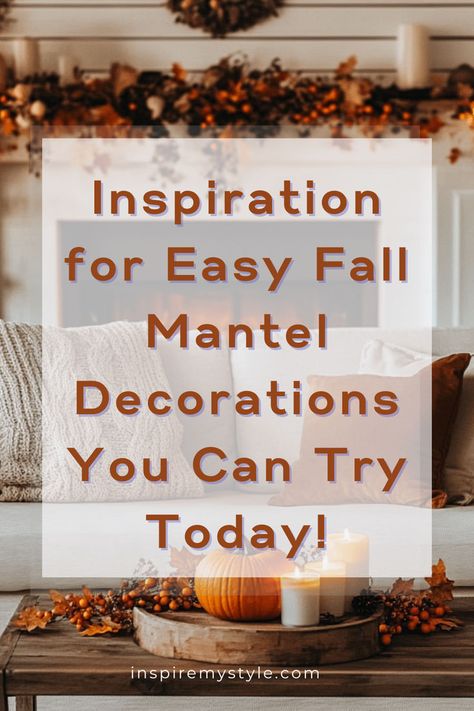 Easy fall mantel decorations Fall Decorations For Mantle, Simple Fall Mantel Decorating Ideas, Fall Mantels Decorated, Fall Fireplace Mantle Decor, Large Mantel Decorating Ideas, Fall Mantel Decor Ideas, Autumn Mantel Decor, Fall Fireplace Mantel Decorating Ideas, Fall Mantels Mantles Decor