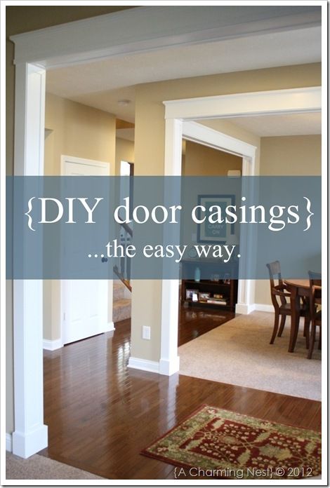 DIY door casings. Wonder how this could be modified when one side of the passageway is a flat wall. Hmmm. Diy Door Molding, Door Moldings, Door Casing, Real Estat, Home Upgrades, Diy Door, A Living Room, Style At Home, Diy Home Improvement