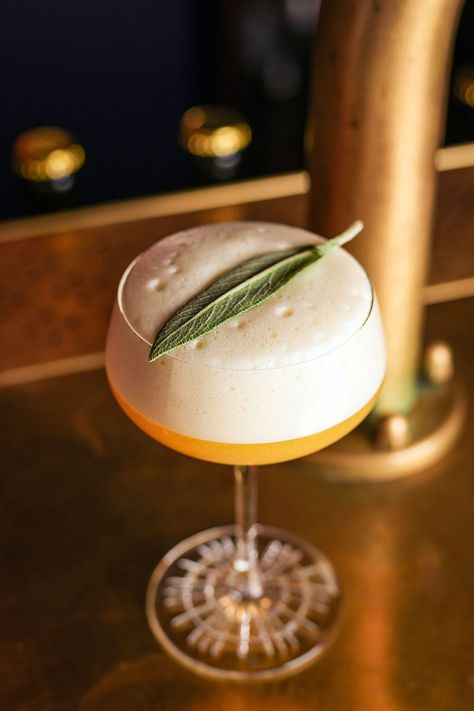 Hawksmoor NYC's French Manicure - Imbibe Magazine Sage Syrup, Fruit Syrup, Passion Fruit Syrup, Aged Rum, Cocktails To Try, Spring Cocktails, Shakes Drinks, Whiskey Sour, Mixed Drinks Recipes