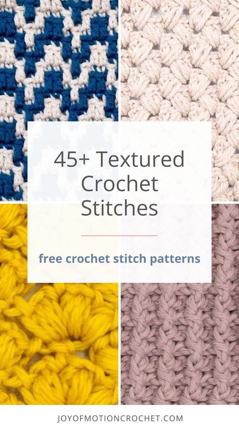 Get over 45+ textured crochet stitch patterns that add depth and tactile to your crochet projects. Crochet bobble stitch, waffle stitch, berry stitch, puff stitch, there's something for beginners and more advanced crocheters! Click to access the crochet stitch guide for yourself - all textured crochet stitch tutorials are free! Crochet Textured Squares, New Crochet Stitches Free Pattern, Crochet Stitch For Thick Yarn, Grit Stitch Crochet Pattern, Waffle Stitch Crochet Projects, Crochet Puff Stitch Pattern, Crochet Larksfoot Stitch, Crochet Mermaid Stitch, Crochet Stitch Texture