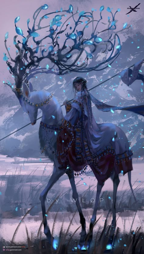 ArtStation - Stella4, WLOP Chinese Illustration, Fantasy Aesthetic, High Fantasy, Arte Fantasy, 판타지 아트, Ethereal Art, Creature Art, Dark Fantasy Art, Styl Vintage