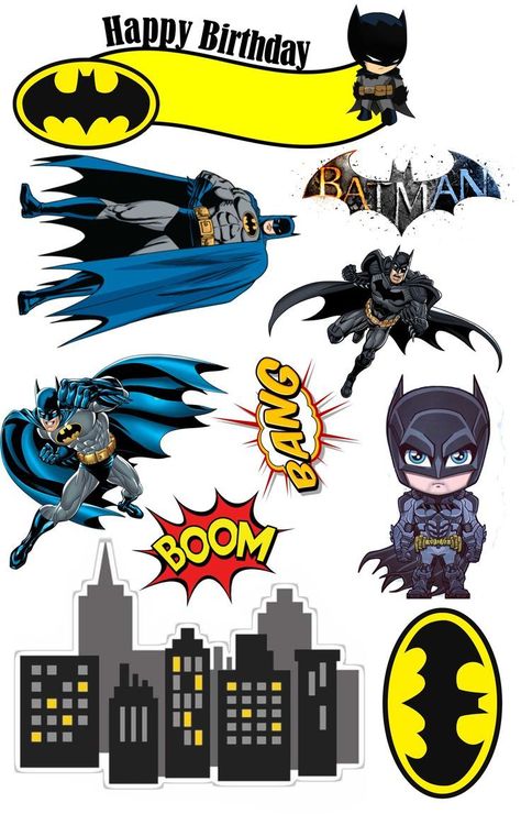 Printable Batman Logo, Batgirl Party, Cake Batman, Batman Themed Birthday Party, Batman Cake Topper, Batman Birthday Cakes, Spiderman Cake Topper, Diy Cake Topper Birthday, Fiesta Mickey Mouse