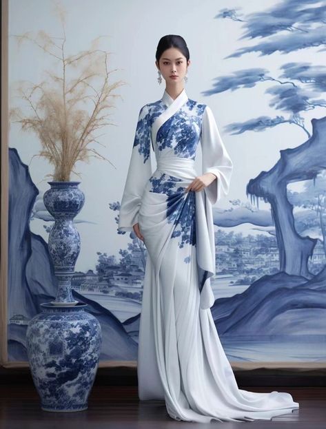 Traditional Asian Wedding Dress, Asian Runway Fashion, Luxury Formal Women's Cheongsam, Luxury Elegant Cheongsam For Women, Elegant Luxury Cheongsam For Women, Chinese Outfit, Luxury Long Cheongsam For Women, Modern Chinese Fashion, Fantasy Qipao