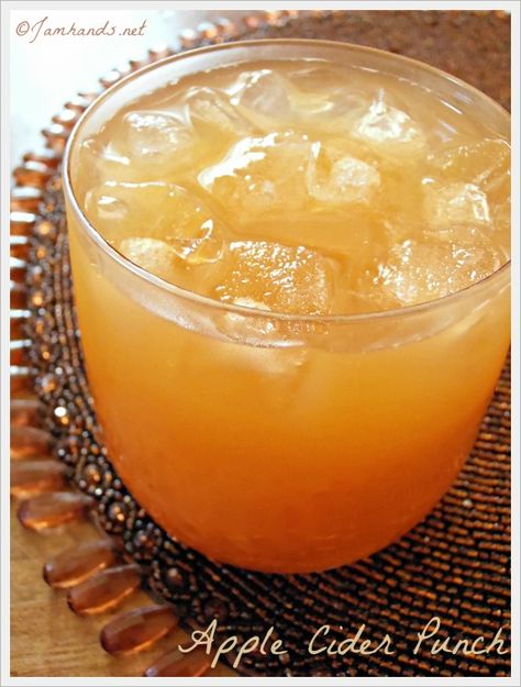 Cider Punch, Apple Cider Punch, Amaretto Sour, Sparkling Cider, Drink Mixes, Fall Drinks, Punch Recipes, Ginger Ale, Party Drinks