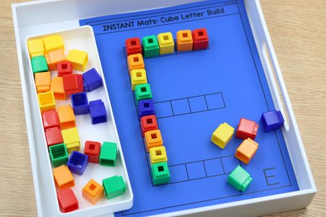 Alphabet centers with 12 free downloads for your students! Learning Centers Preschool, Teach The Alphabet, Alphabet Centers, Education Preschool, Alphabet Kindergarten, Preschool Centers, Kindergarten Ela, Abc Activities, Kindergarten Centers