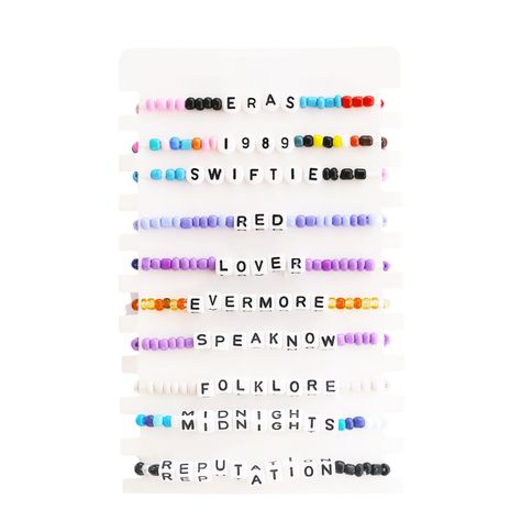 PRICES MAY VARY. HIGH QUALITY MATERIAL: These bracelets are carefully crafted with durable and skin-friendly materials, ensuring long-lasting wear and comfort. Popular Jewelry Trends, Swift Bracelet, Eras Outfit, Swift Bracelets, Colorful Bead Bracelets, Taylor Swift New, Outfit Jewelry, Bracelets Set, Popular Jewelry