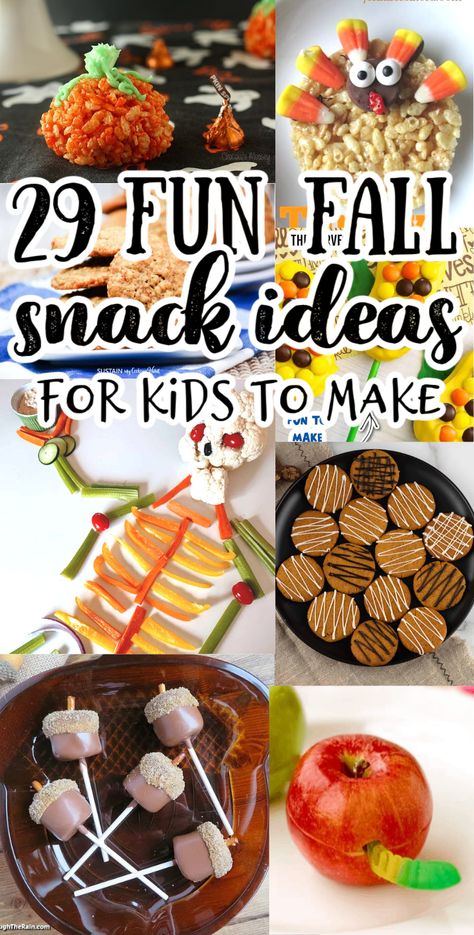 Fall Classroom Food Ideas, Easy Snacks For Daycare, Preschool Harvest Party Snacks, Kids Fall Cooking Activities, Fall Treats For Preschoolers, Fun Fall Dinners For Kids, Fall Cooking In The Classroom, Fun Fall Recipes For Kids, September Snacks For Kids