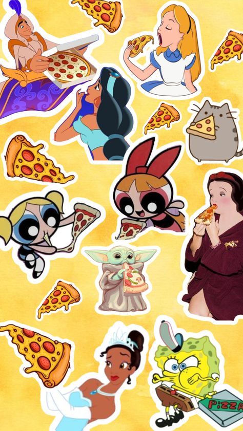 PIZZA LOVER #aesthetic #food #disney #pizza #shuffleaesthetic Pizza And Fries Aesthetic, Pizza Mural, Disney Pizza, Pizza Cartoon, Food Disney, Lover Aesthetic, Pizza Lovers, Wallpaper Ideas, Disney Cartoons