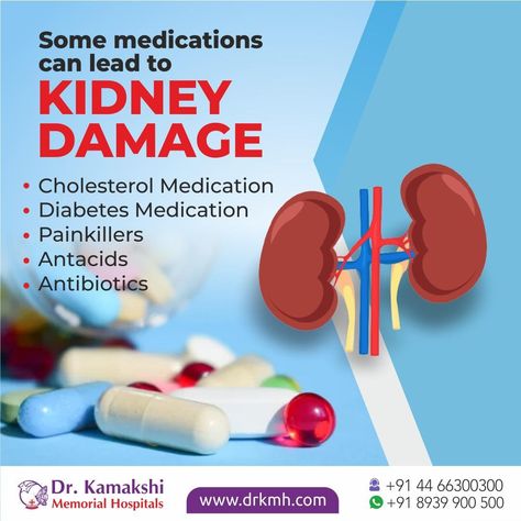 The kidneys are built in such a way that they continue to keep the body functioning normally even when they are damaged. You may not notice any symptoms until the disease has advanced. This makes it necessary for those at risk, to take extra care to eat healthily, drink enough water and take periodic kidney function tests upon consultation with the doctor. For more details on Kidney Health & Functioning: https://www.drkmh.com/blogs/kidney-health-faqs/ Kidney Function Test, Drink Enough Water, Kidney Function, Cholesterol Medications, Kidney Damage, Kidney Health, Memorial Hospital, High Blood Sugar, Painkiller