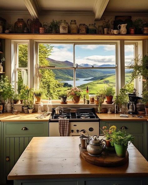 Cozy Scottish Cottage, Scottish Highlands Cottage, Scottish Country House Interiors, Scottish House Interior, Cottagecore Tiny House, Scottish Cottage Interior, Scottish Country House, Scottish Kitchen, Scottish Cottage