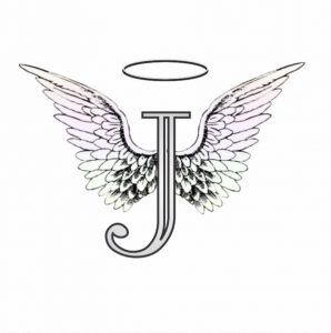 J Memorial Tattoo, Letter J Ring Finger Tattoo, J Letter Tattoo Designs For Women, Tattoo With J Letter J, J Tattoo Letter Ideas, J With Angel Wings Tattoo, Letter J Tattoo, Barbie Tattoo, J Tattoo