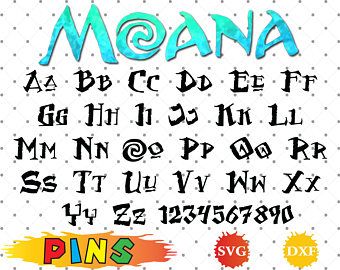 Moana font svg,dxf/Moana alphabet /Moana letters for Design,Print,Silhouette, Cricut Moana Letters, Moana Font, Cursive Letters Font, Letras Cool, Disney Alphabet, Lettering Styles Alphabet, Bullet Journal Font, Lettering Guide, Disney Font