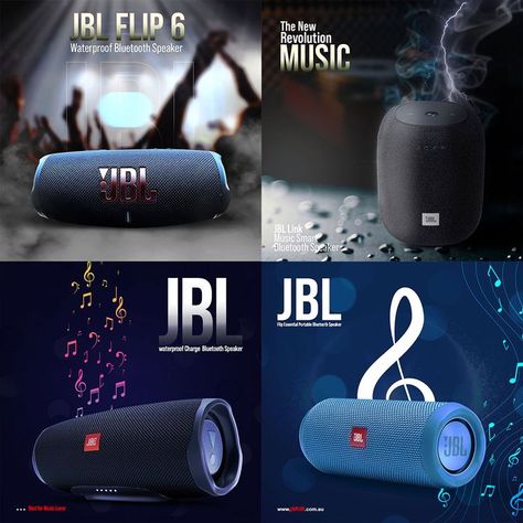 Speaker Ads Design, Speaker Creative Ads, Speaker Social Media Post, Speaker Photography, Speaker Poster, Electronics Poster, Banner Sample, Jbl Speakers, Brochure Design Layouts