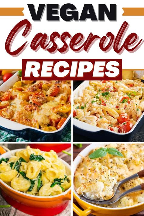 These vegan casserole recipes are full of plant-based goodness! From breakfast to veggies to shepherd's pie, these dishes are sure to satisfy vegan and non-vegans alike! Vegan Polenta Casserole, Casseroles Without Meat, Healthy Vegan Casserole Recipes, Vegan Casserole Recipes Plant Based, Vegan Shareable Dishes, Recipes For Vegans, Vegan Skillet Meals, Vegan Comfort Food Dinner, Vegan Main Dish Recipes