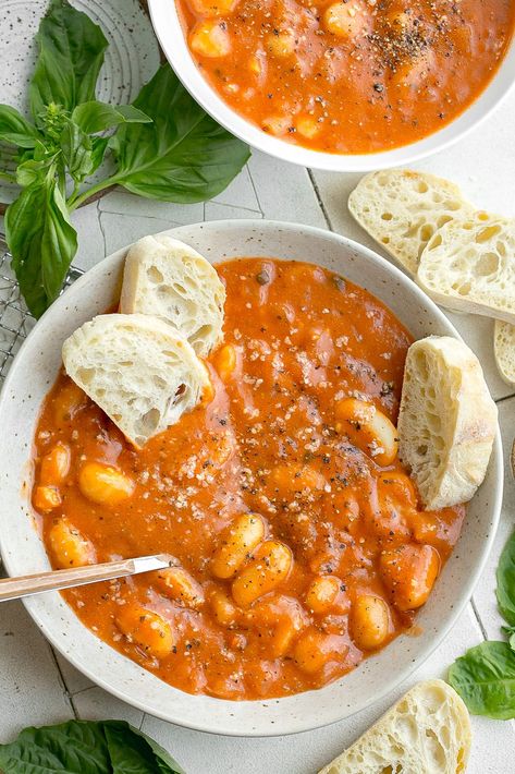 Creamy Tomato Gnocchi Soup- Kathryn's Kitchen Tomato Soup Gnocchi, Creamy Tomato Gnocchi Soup, Pumpkin Gnocchi Soup, Gnocchi Soup Vegetarian, Gnocchi Tomato Soup, Creamy Gnocchi Soup, Creamy Tomato Gnocchi, Tomato Gnocchi Soup, Tomato Gnocchi