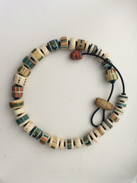 Mens Beaded Necklaces, Beads Bracelet Design, Dope Jewelry, Funky Jewelry, Mens Beaded Bracelets, Hippie Jewelry, Ceramic Jewelry, Bracelet Crafts, Mens Accessories Fashion