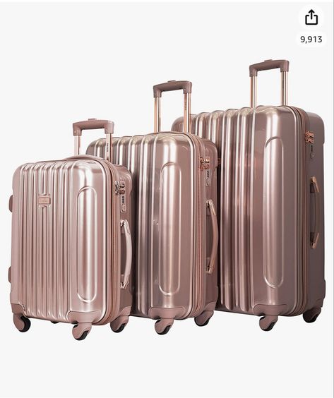 kensie Women's Alma Hardside Spinner Luggage,Expandable, Rose Gold, 3 Piece Set (20/24/28) #luggage #luggageser #travel #travelcolorfully #cuteluggage #affiliate Hardside Luggage Sets, Hardside Spinner Luggage, Spinner Luggage Sets, Hardside Luggage, Best Luggage, Spinner Luggage, Opal Color, Rose Gold Hardware, Luggage Sets