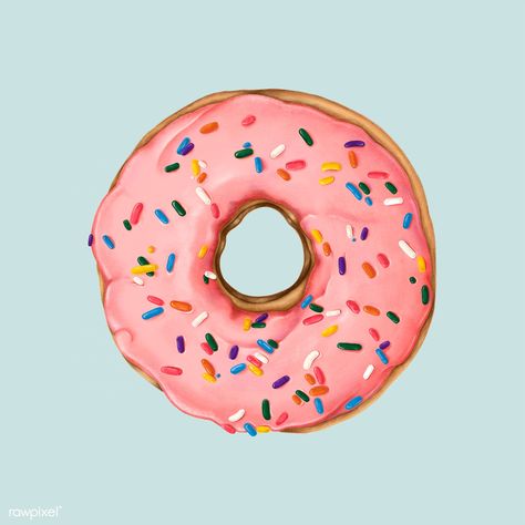 Doughnut Illustration, Green Tea Donut, Donuts Stickers, Breakfast Drawing, Pink Doughnut, Vegan Logo, Candy Background, Pink Doughnuts, Donut Flavors