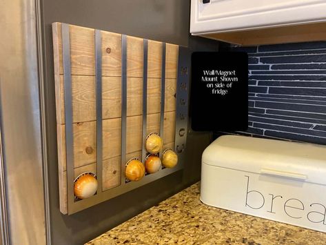 50+ Best Storage Ideas and Projects for Small Spaces in 2021 Side Of Fridge, Nespresso Pod Holder, Best Storage Ideas, Nespresso Pod, Nespresso Coffee Pods, Storage Ideas For Small Spaces, Pod Storage, Storage Hacks Diy, Farmhouse Storage